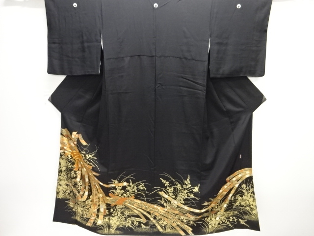 束ね熨斗に草花模様刺繍留袖(比翼付き)